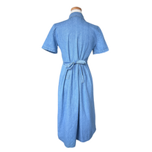 Load image into Gallery viewer, V.I.Petites Denim Maxi Dress with Flowers and Butterflies | Medium

