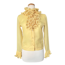 Load image into Gallery viewer, Yellow Ruffled Maximalist Blouse | Small-Medium
