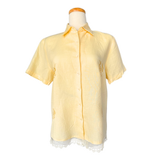 Load image into Gallery viewer, Le Gala Butter Yellow Embroidered Blouse | Medium-Large
