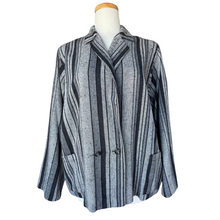 Load image into Gallery viewer, Grey Striped Blazer | Extra-large / 2X
