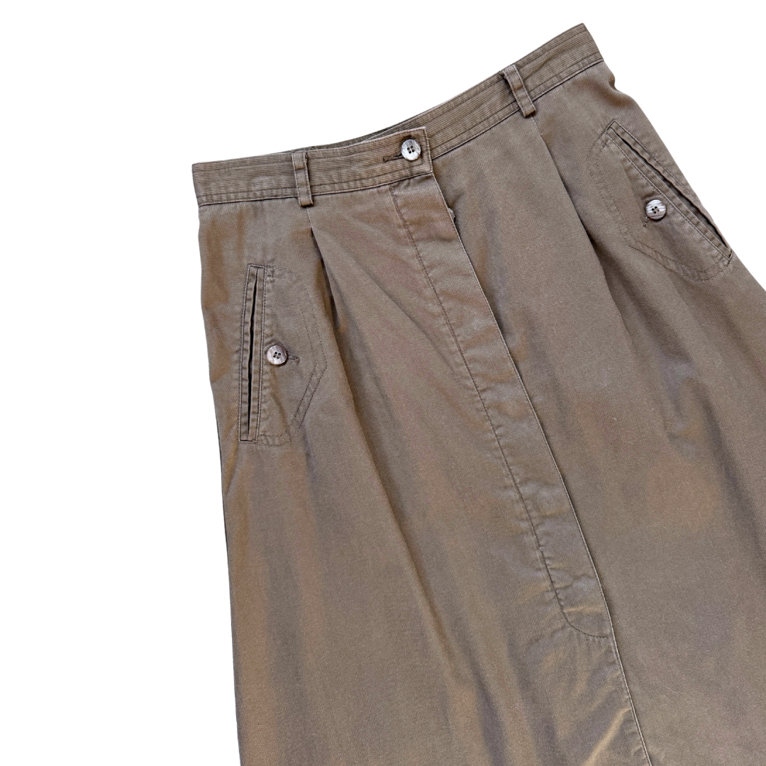 Liz Claiborne Olive Green Corduroy Maxi Skirt | Extra-Small / Small