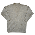 Vintage 80s-90s Joye + Fun Beige Lambswool and Rabbit Hair Knit 1/4 Zip Sweater | Medium - Large