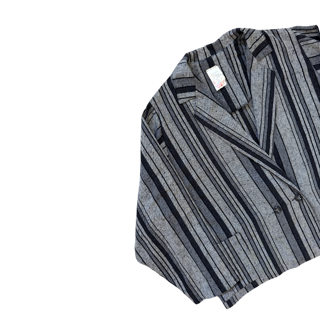 Grey Striped Blazer | Extra-large / 2X