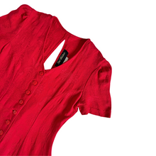 Load image into Gallery viewer, Lori Weidner Red Cutout Tie-Back Dress | Medium
