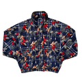 Vintage 90s R & R Sport Navy Floral Windbreaker Jacket | Large / Extra-Large