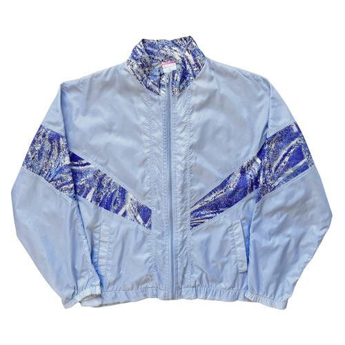 Vintage 1980s-1990s Lady Foot Locker Lavender and Purple Wind Breaker | Medium