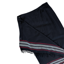 Load image into Gallery viewer, Studio Jax Black and Red Plaid Wool Skirt with Fringe | Medium
