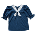 Navy Polka Dot Nautical Blouse | Small - Medium