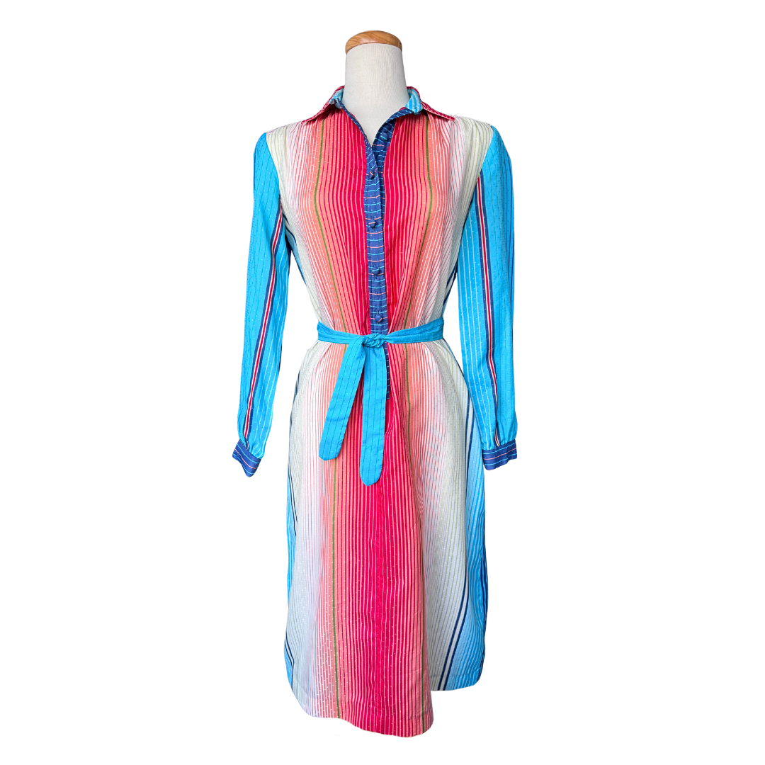 Sue Brett Multicolored Sheath Dress | Medium