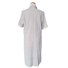 Load image into Gallery viewer, Sears Beige and White Striped Shirt Dress | Medium-Large
