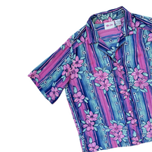 Load image into Gallery viewer, TanJay Pink and Blue Floral Striped Shirt | Large / Extra-Large
