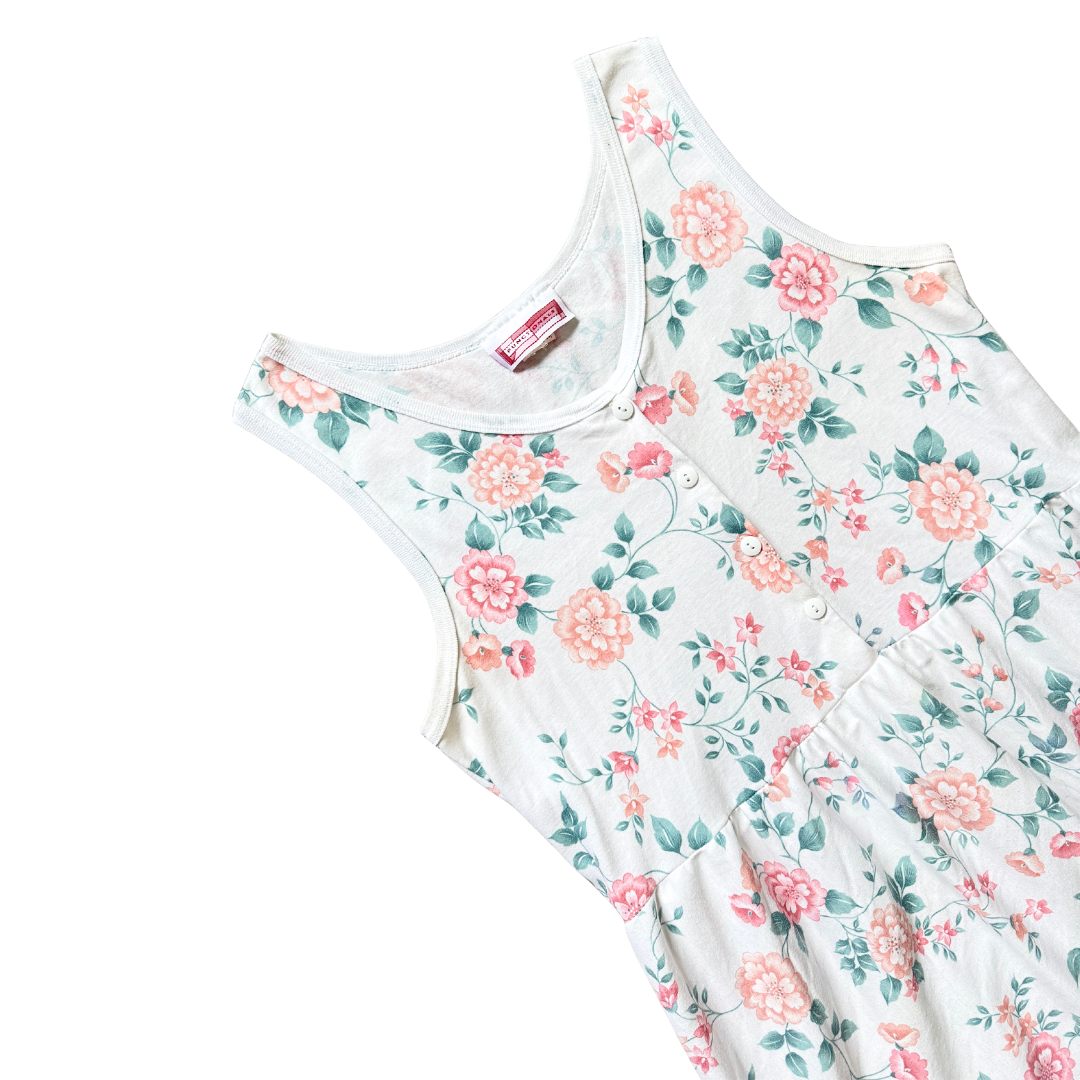 Functionals Skater Dress with Pink and Green Floral Pattern | XL / 2X