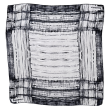 Load image into Gallery viewer, Vintage Jacqmar London England Black and White Abstract Square Silk Scarf
