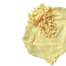 Load image into Gallery viewer, Yellow Ruffled Maximalist Blouse | Small-Medium
