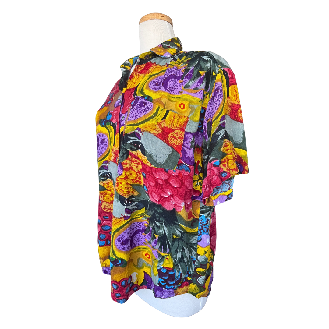 Body Best Bold Printed Buttoned Resort Shirt | Large / Extra-Large