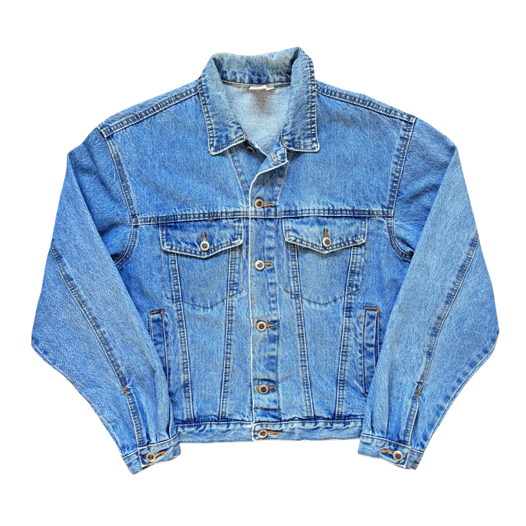 Vintage 1990s Jacob and Lazer Oversized Fit Denim Jacket | Small-Medium