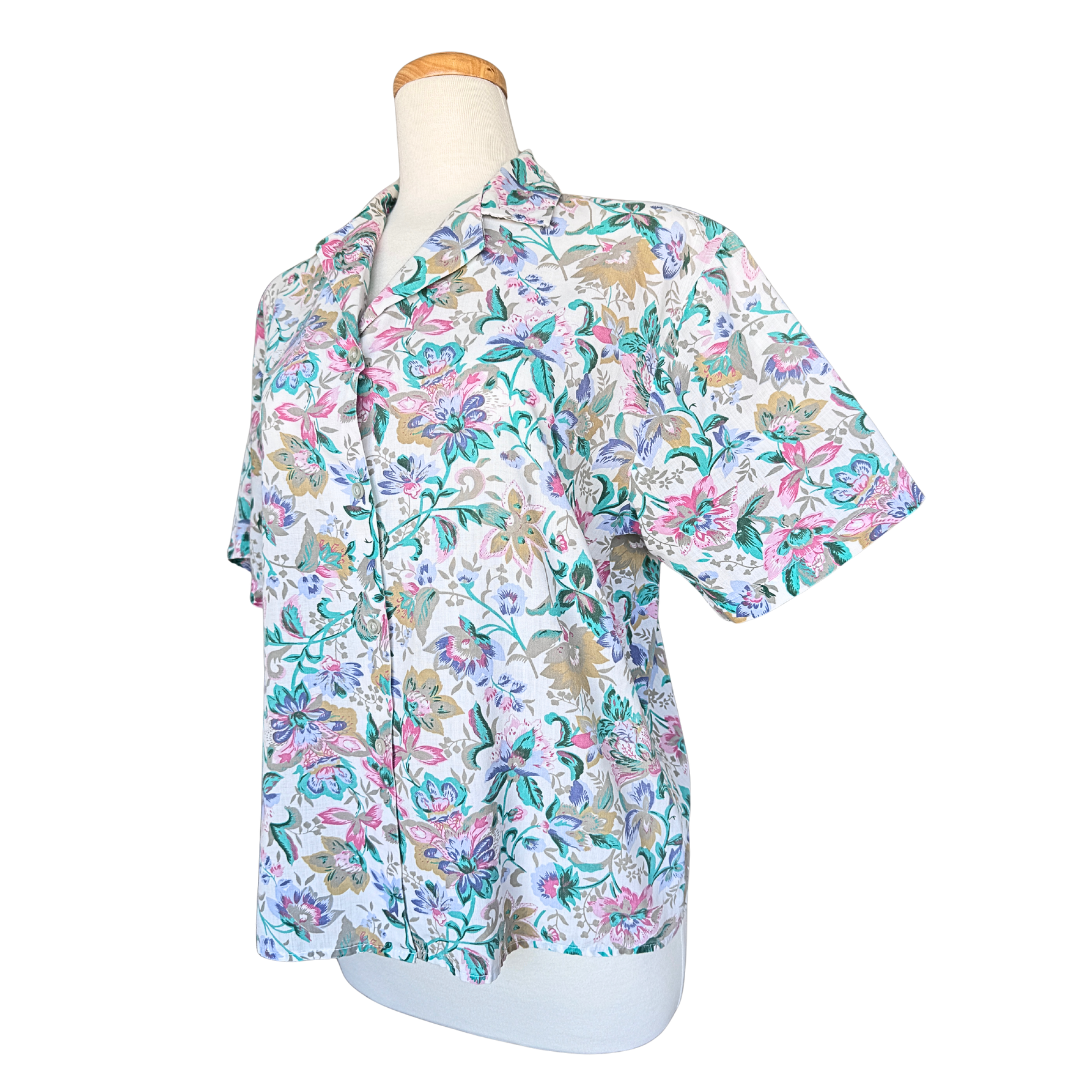 Jessie Floral and Paisley Buttoned Shirt | Large