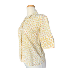 Load image into Gallery viewer, Hudson&#39;s Bay Yellow Floral Collared Blouse | Small-Medium
