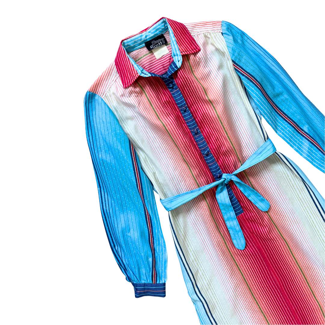 Sue Brett Multicolored Sheath Dress | Medium