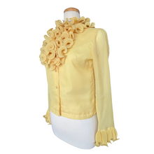 Load image into Gallery viewer, Yellow Ruffled Maximalist Blouse | Small-Medium
