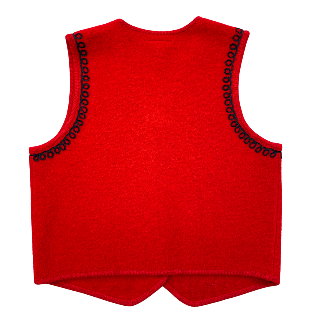 Cambridge Dry Good Company Red Boiled Wool Vest | Large