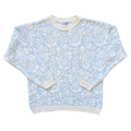 Vintage 1980s-1990s Jump by Eve Roth Blue and White Floral Sweater - Large