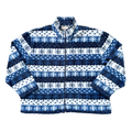 Nick & Sarah Plus Blue and White Graphic Fleece Jacket | 3x
