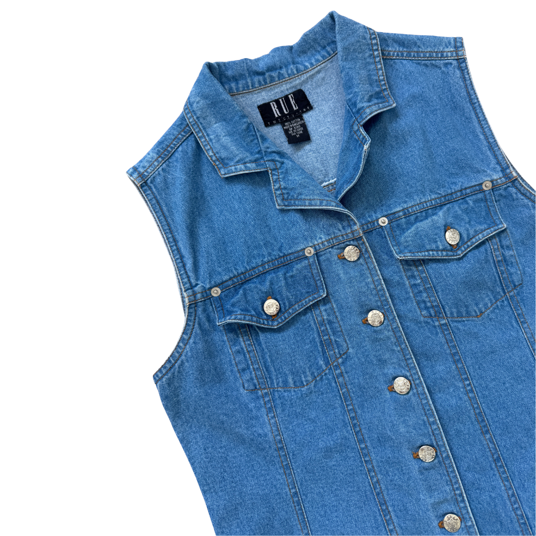 Rue Twenty One Sleeveless Denim Dress | Small-Medium