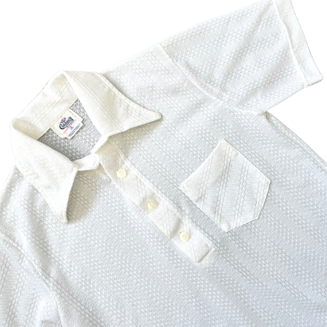 Caldwell White Collared Golf Shirt | Medium