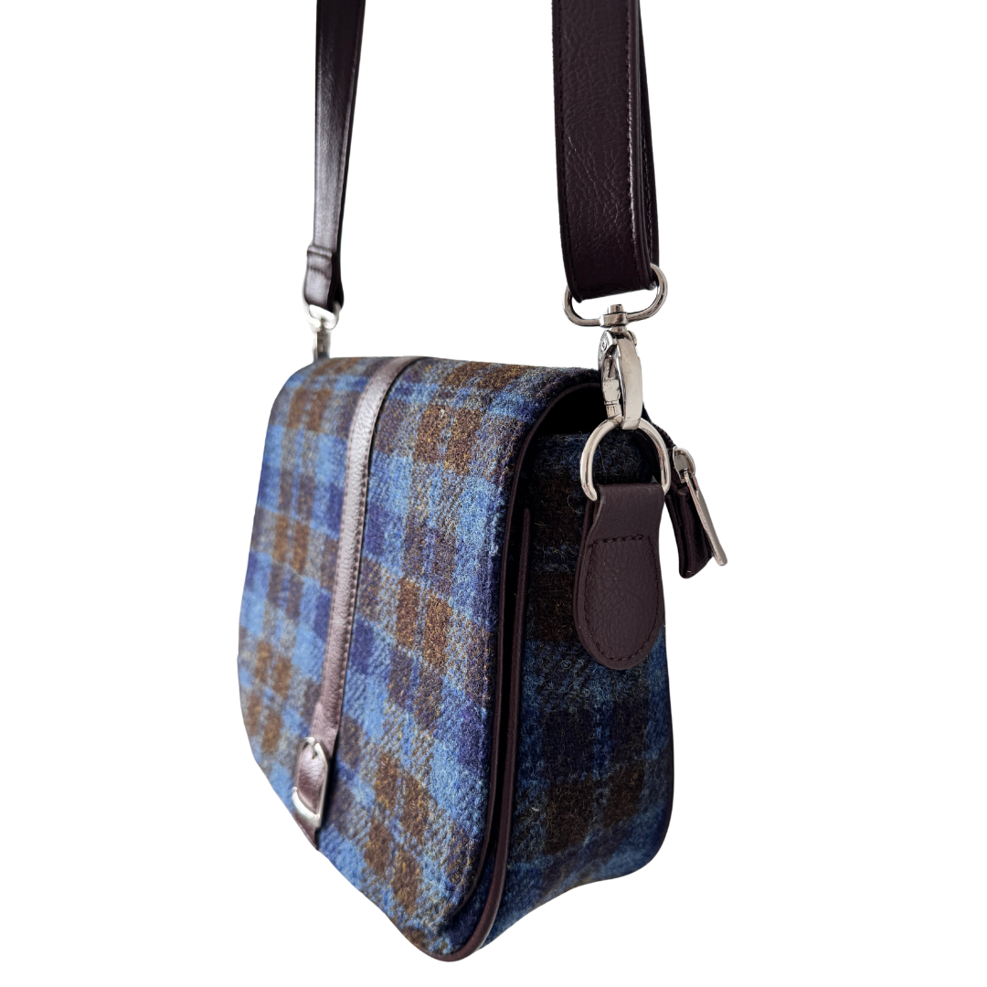 Harris Tweed Blue Plaid Purse