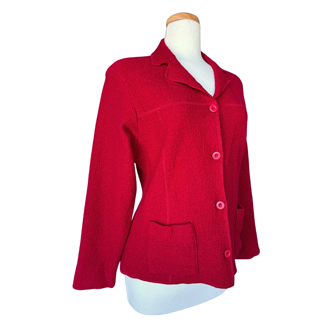 Jessica Red Wool Jacket | Large