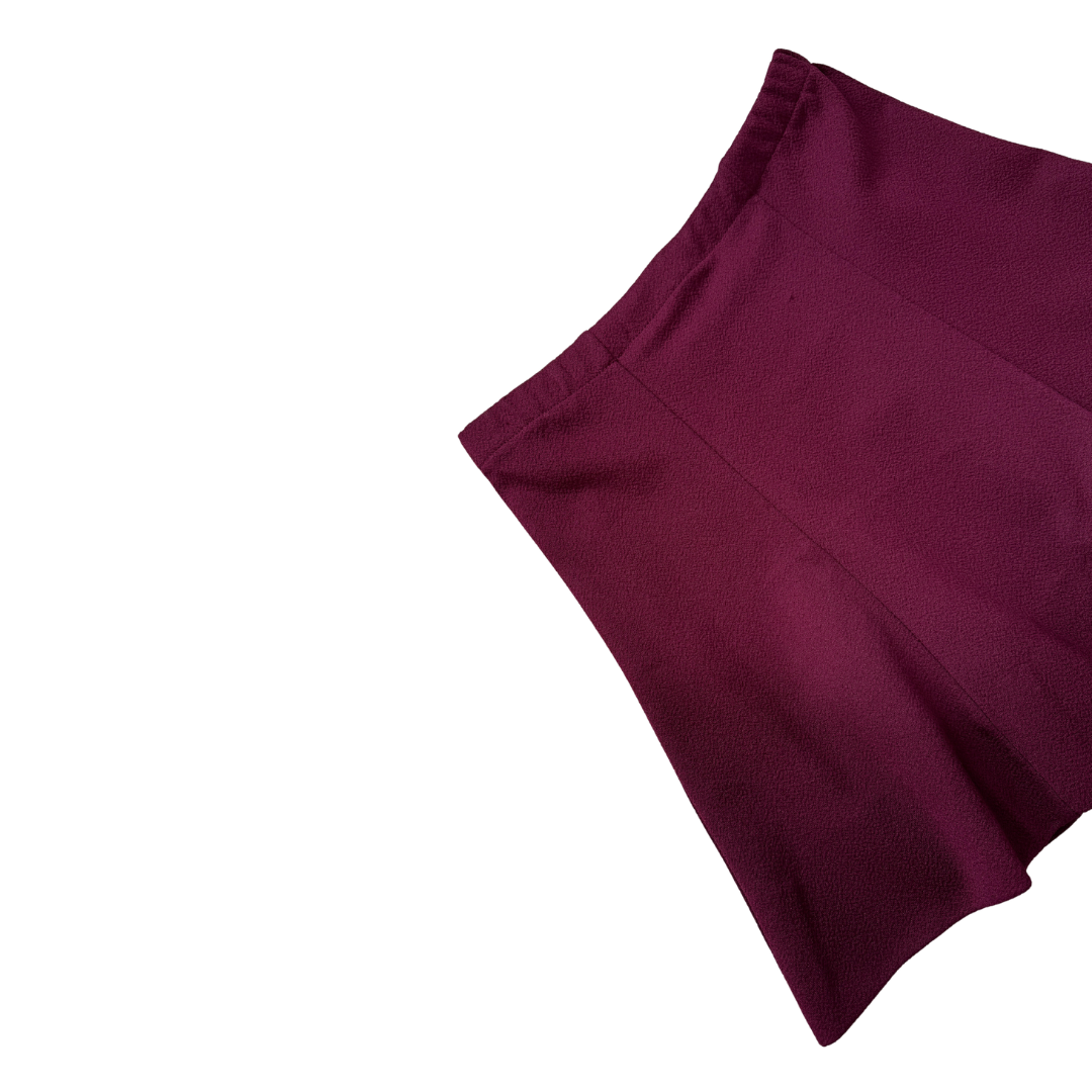 Arpeggio Missy Petite Burgundy Mini Skater Skirt | Extra-Small