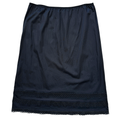 Vintage 80s Intimate Details Black Lace Trim Skirt Slip | Medium