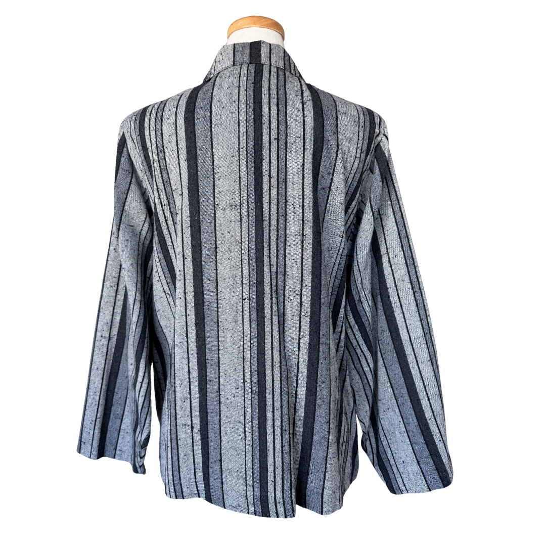 Grey Striped Blazer | Extra-large / 2X