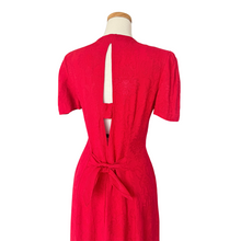 Load image into Gallery viewer, Lori Weidner Red Cutout Tie-Back Dress | Medium

