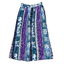 Load image into Gallery viewer, Vintage 1980s-1990s Avon Purple and Teal Abstract Skirt | Medium
