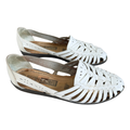 Vintage 80s-90s The Leather Collection White Huarache Shoes | 7 1/2