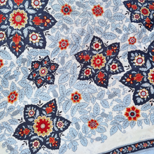Load image into Gallery viewer, Blue and Red Floral Square Scarf
