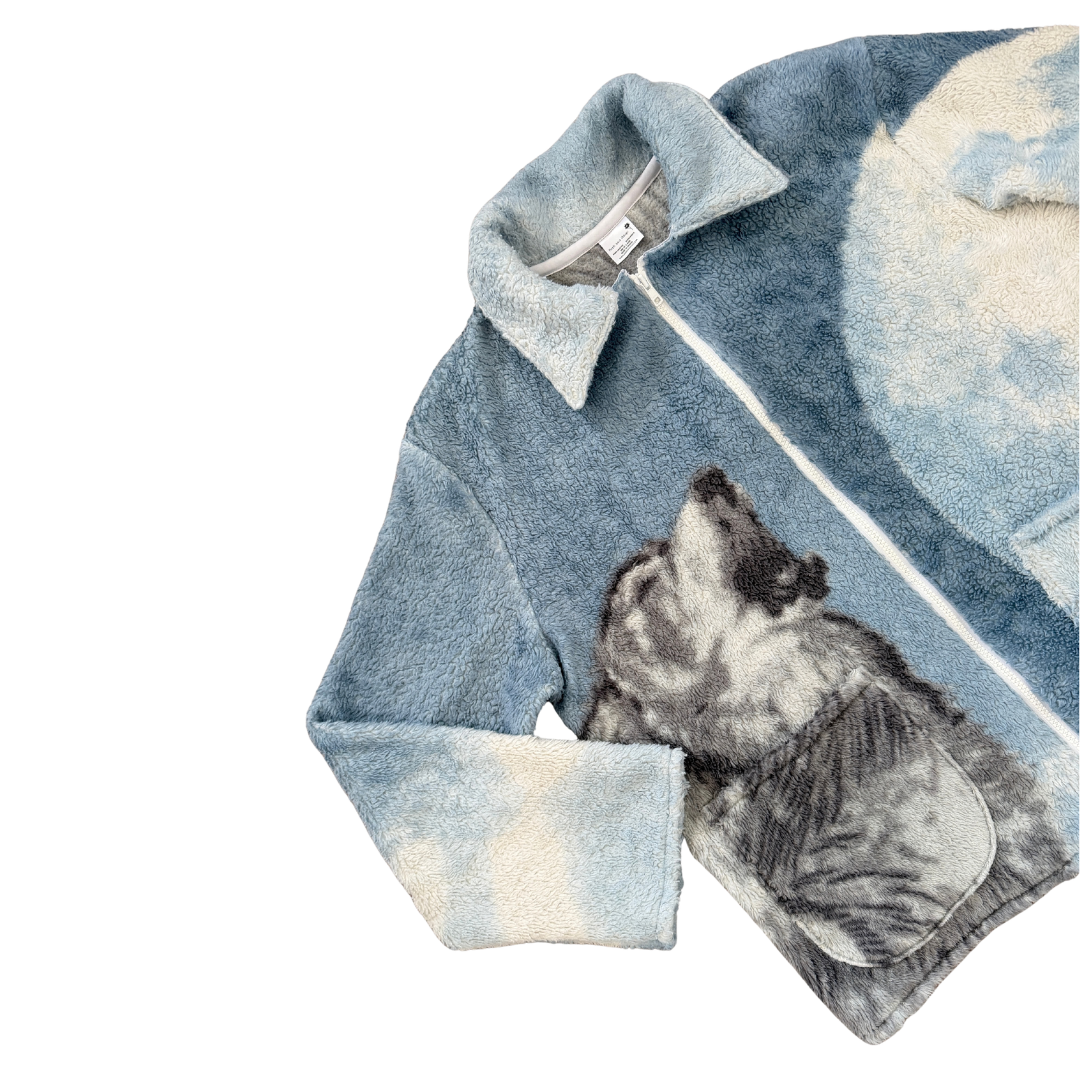 Howling at the Moon Recycled Blanket Coat | Large