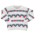 Vintage 80s-90s Functionals Pink and Blue Floral Crewneck Sweater | Medium - Large