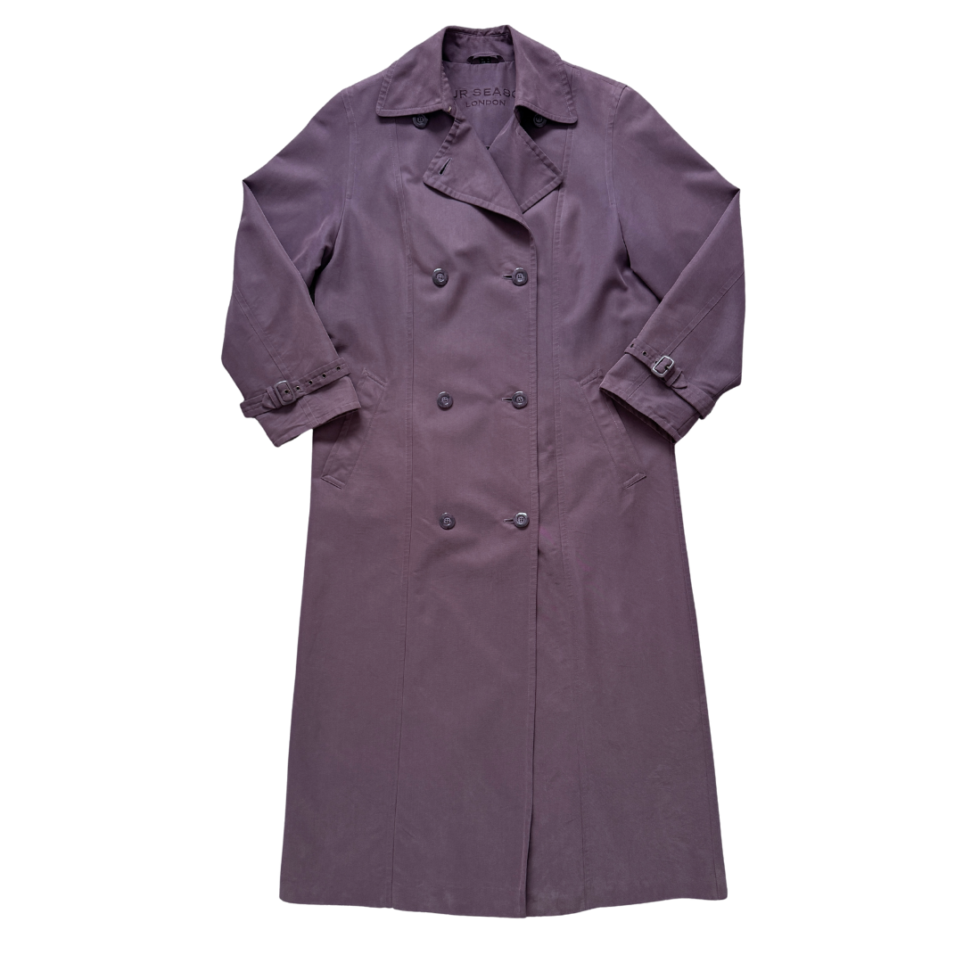 Vintage Four Seasons London Mauve Trench Coat | Medium / Large