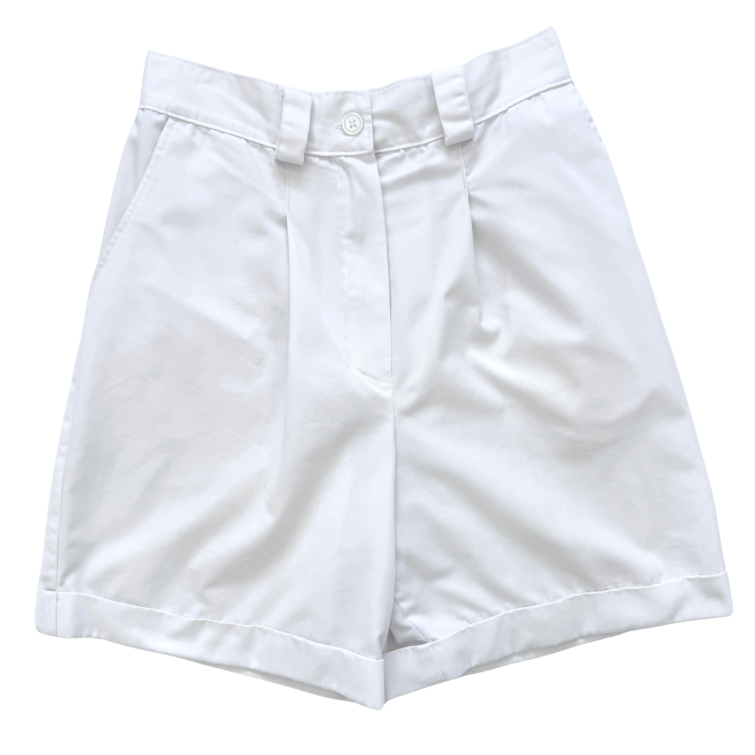 Vintage 1980s-1990s Boisjoli White Cotton Blend Shorts | Medium