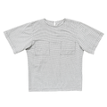 Vintage 80s White Cotton T-Shirt with White Polka Dots | Medium