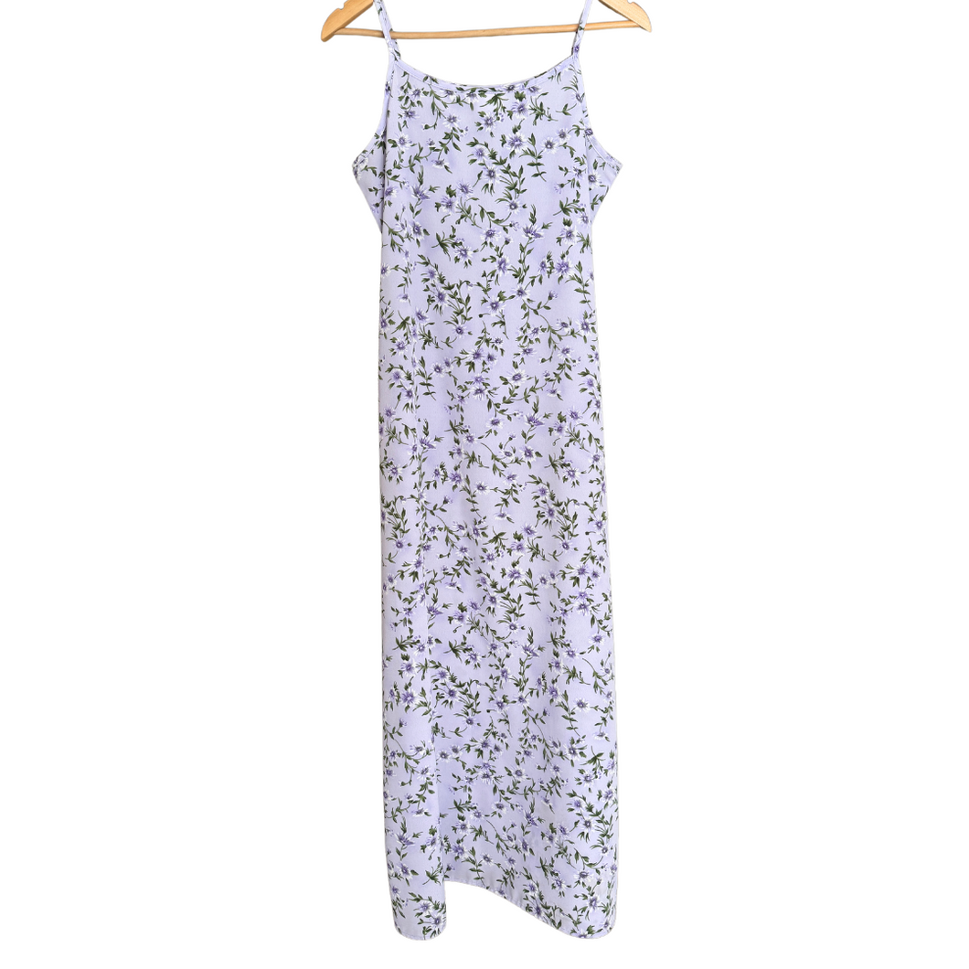 Purple Ditzy Floral Spaghetti Strap Maxi Dress | Small / Medium