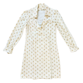 Vintage 70s Retro Ditzy Floral Collared Wrap Dress | Small