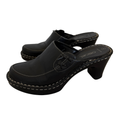 Vintage Y2K Cherokee Black Stitched Heeled Mule Clogs | 8