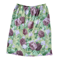 Vintage Y2K Green and Purple Crinkled Floral Maxi Skirt | 24 (Plus size)
