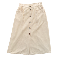 Load image into Gallery viewer, Vintage 1980s-1990s Bianca Beige Silk Button Front Maxi Skirt - Medium
