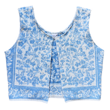 Load image into Gallery viewer, Recycled Vintage Blue and White Floral Towel Vest | Large / Extra-Large
