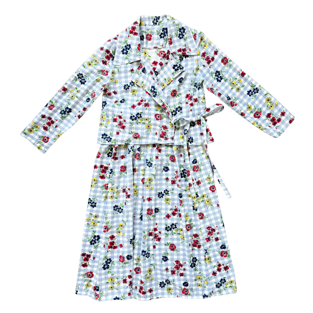 Reworked Vintage Floral Picnic Coord Set | Medium